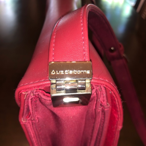 Red Liz Claiborne Handbag Purse - Picture 9 of 16